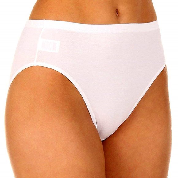 Elita The Essentials Cotton Classic Hi-Cut Brief Panty, White -  4025 - Picture 1 of 1